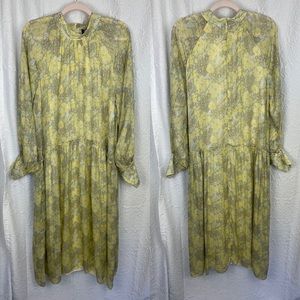 Brand New Zara Floral Midi Dress Vintage Vibe!